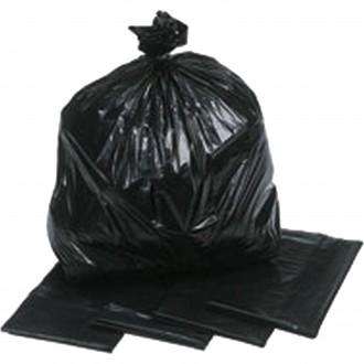 BLACK POLYTHENE BIN BAG REFUSE (ROLL OF 10 BAGS) HNHDLX10