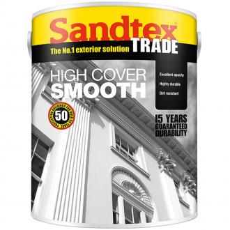 SANDTEX TRADE HIGHCOVER SMOOTH MASONRY PAINT 5L MAGNOLIA